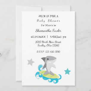 Shark Baby Shower Invitation