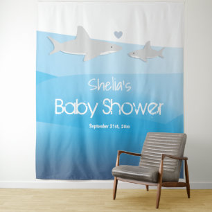 Shark Baby Shower Tapestry