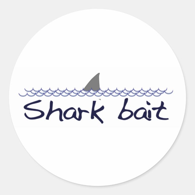 Shark Bait Classic Round Sticker (Front)