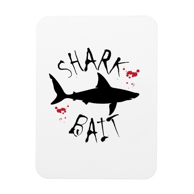 Shark Bait Funny Great White Magnet (Vertical)