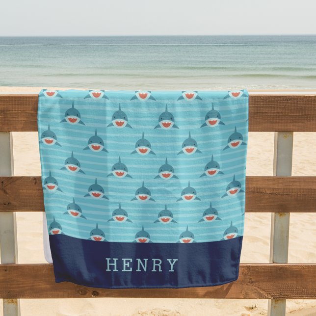 Shark Bait Personalized Beach Towel (Creator Uploaded)