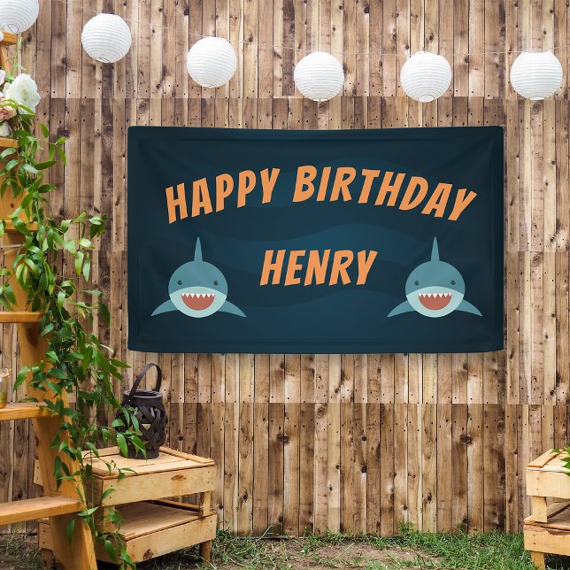 Shark Bait | Personalized Birthday Party Banner (Creator Uploaded)