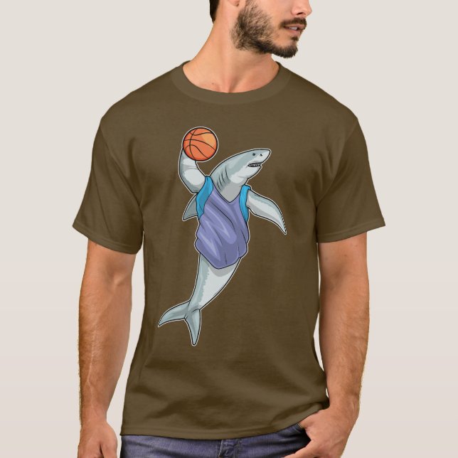 Shark Basketball player Basketball T-Shirt (Front)