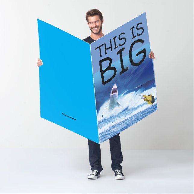 SHARK BIGGEST BIRTHDAY FUNNY GREETING CARD (In Situ)