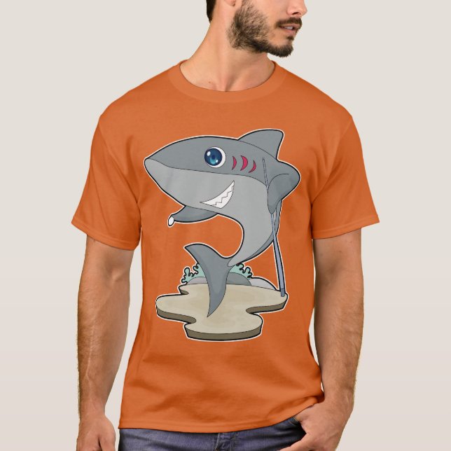 Shark Billiard Queue T-Shirt (Front)