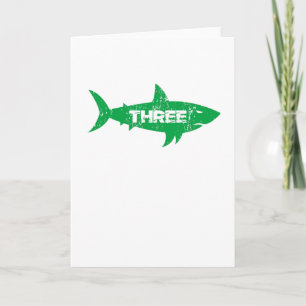 SHARK BIRTHDAY 3 Year Old 3rd Birthday Boy Baby Card