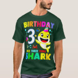 Shark Birthday 3 Years Old 3rd Birthday Matching F T-Shirt<br><div class="desc">Shark Birthday 3 Years Old 3rd Birthday Matching Family724  .</div>