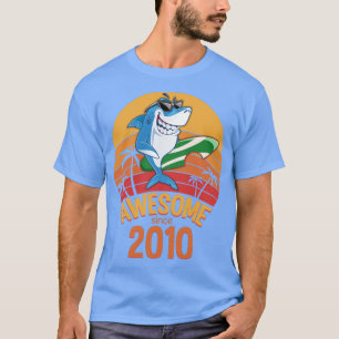 Shark Birthday AA Years Old Surf Awesome Since AAA T-Shirt