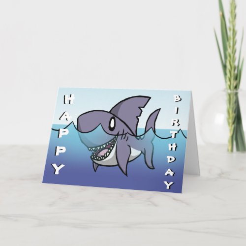 Shark Birthday Card