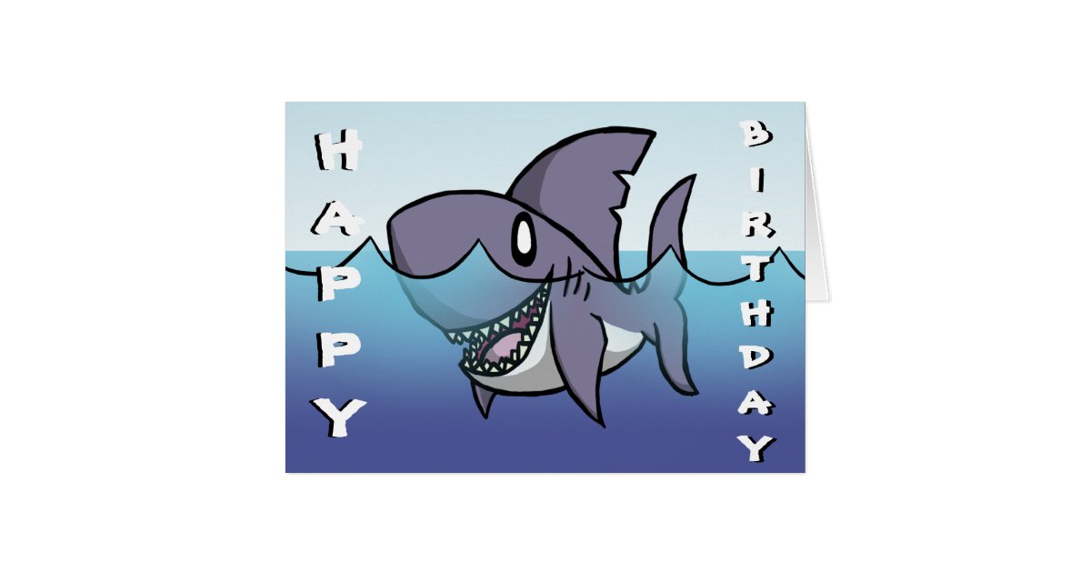 Shark Birthday Card | Zazzle
