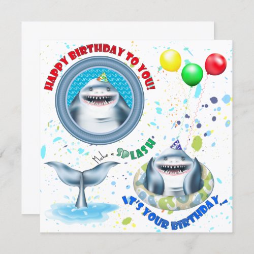 Shark Birthday Card