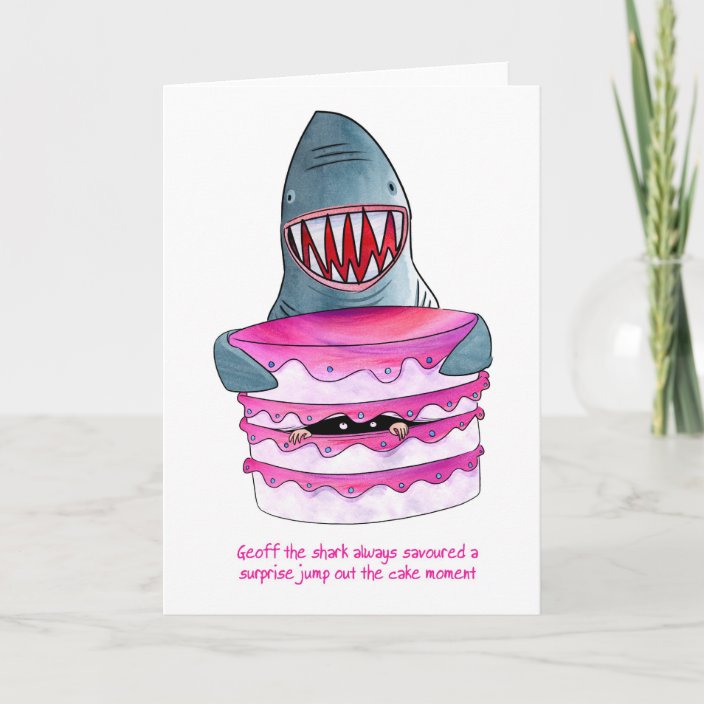 Shark birthday card | Zazzle.com