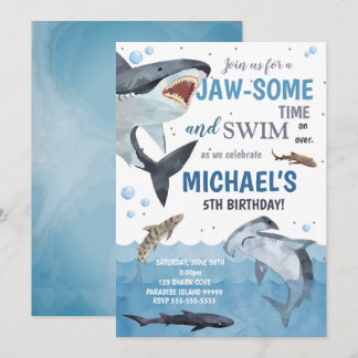 Shark Birthday Invitation