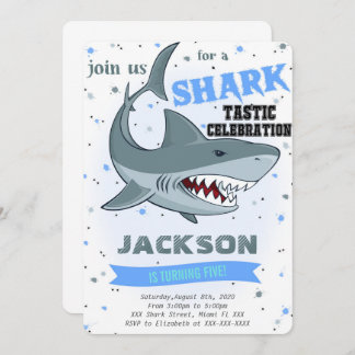 Shark Birthday Invitation