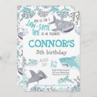 Shark Birthday Invitation