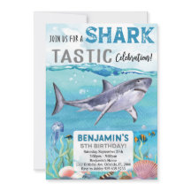 Shark Birthday Invitation