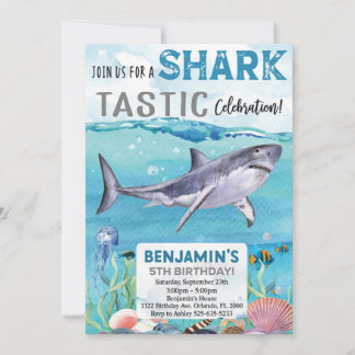 Shark Birthday Invitation