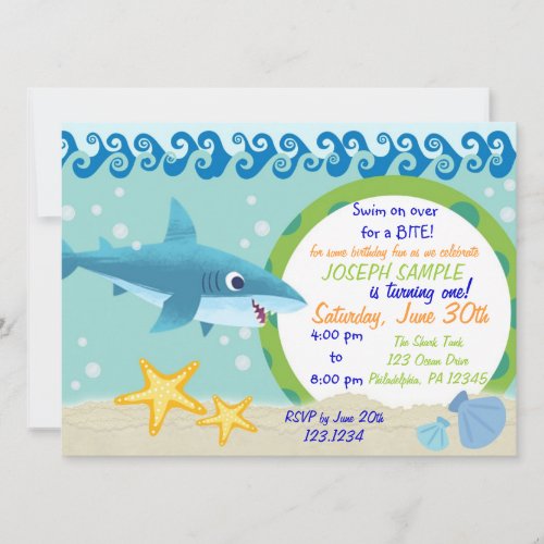 Shark Birthday Invitation