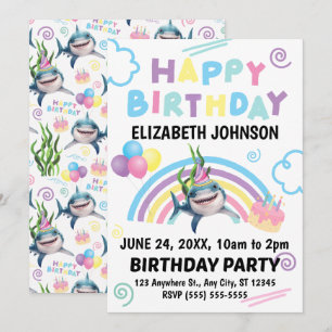 Shark Birthday Invitation
