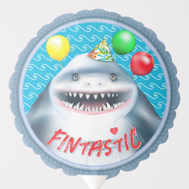 Shark Birthday Kids Balloon (Front)