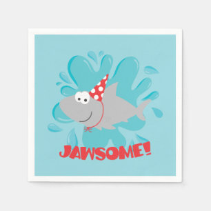 Shark Birthday Napkins