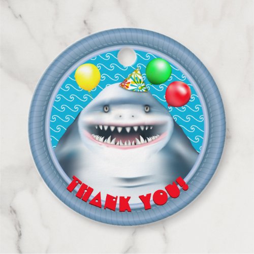 Shark Birthday Party Favor Tags
