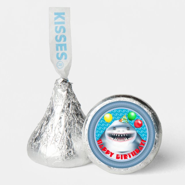 Shark Birthday Party Hershey®'s Kisses® (Front)