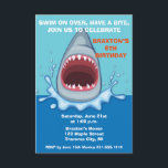 Shark Birthday Party Invitaitons Invitation<br><div class="desc">Invite your guest to take a bite out of summer with this fun shark invite.</div>