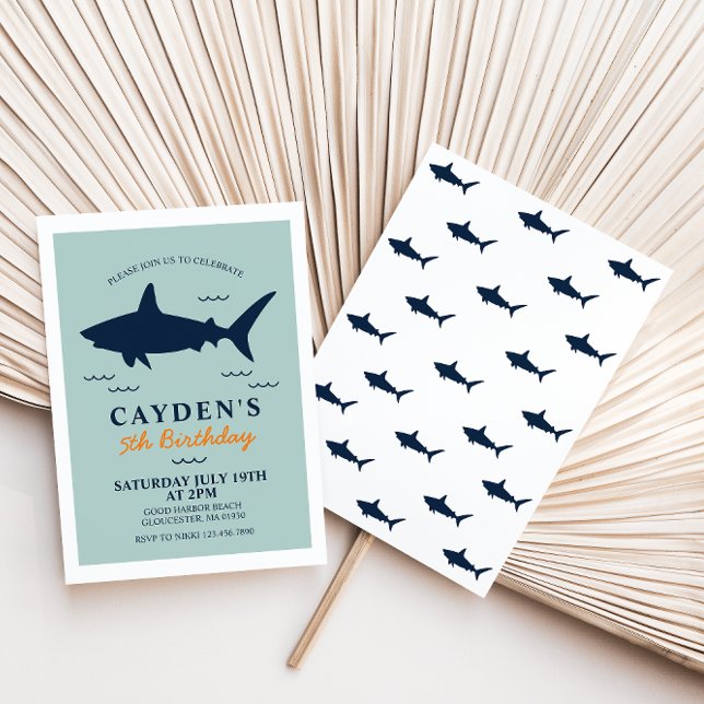 Shark birthday Party Invitation (Creator Uploaded)