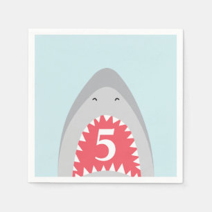 Shark birthday Party Napkins