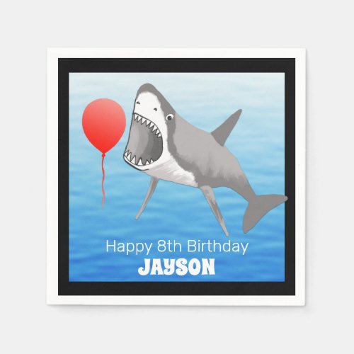 Shark Birthday Party Napkins