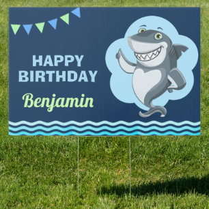 Shark Birthday Party Sign