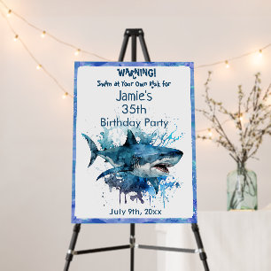 Shark Birthday, Shark Attack, Foam Board