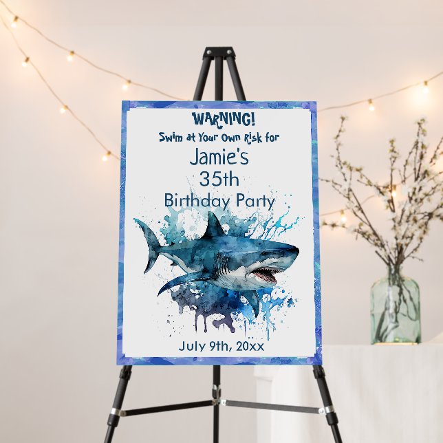 Shark Birthday, Shark Attack, Foam Board (In Situ (Stand))