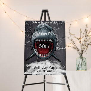 Shark Birthday, Shark Attack, Foam Board