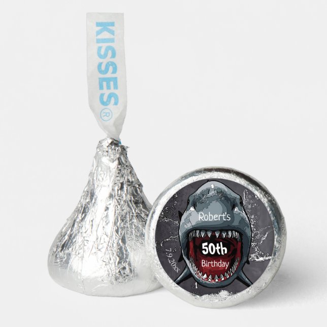 Shark Birthday, Shark Attack, Hershey®'s Kisses® (Front)