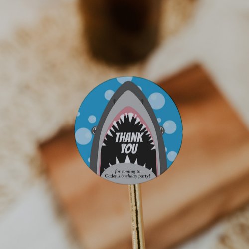 Shark Birthday Stickers