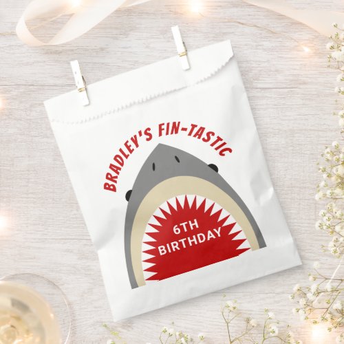 Shark Bite Any Age Birthday Party Favor Bag