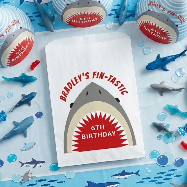 Shark Bite Any Age Birthday Party Favor Bag (Creator Uploaded)