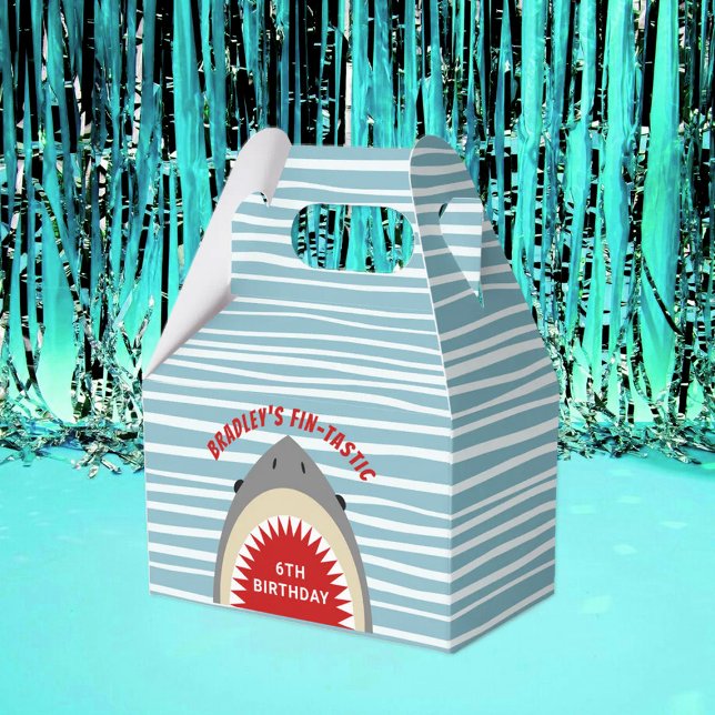 Shark Bite Any Age Birthday Party Favor Box (Creator Uploaded)