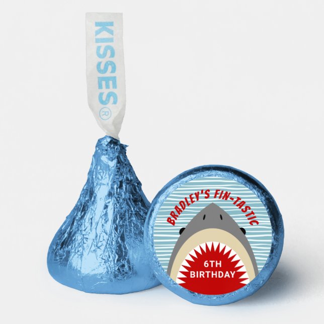 Shark Bite Any Age Birthday Party Hershey®'s Kisses® (Front)