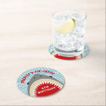 Shark Bite Any Age Birthday Party Round Paper Coaster<br><div class="desc">Celebrate in style with these fun and very trendy birthday party coaster. This design is easy to personalize with your special event wording and your guests will be thrilled when they see these fabulous coaster. Matching party items can be found in the collection.</div>