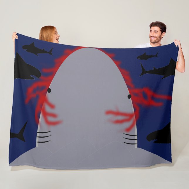 Shark Bite Fleece Blanket (In Situ)