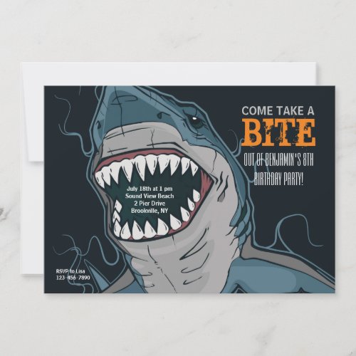 Shark Bite Invitation