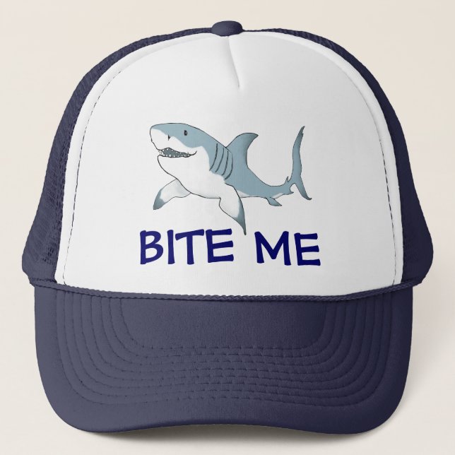 Shark Bite Me hat (Front)