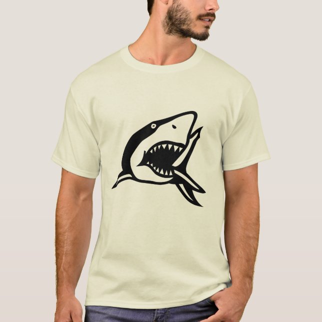 Shark bite summer t shirt for men (Front)