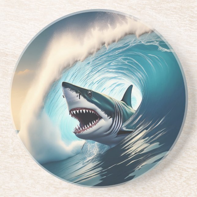 Shark Bump and Bite Coaster (Front)