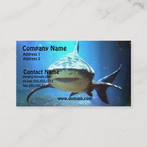 Customizable Shark Business Card