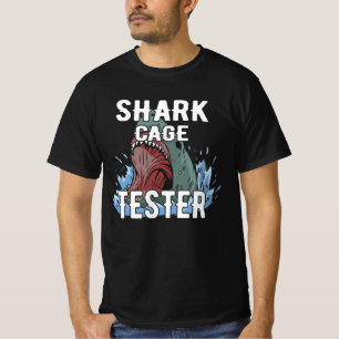Shark Cage Tester – Funny Ocean Adventure Humor T-Shirt