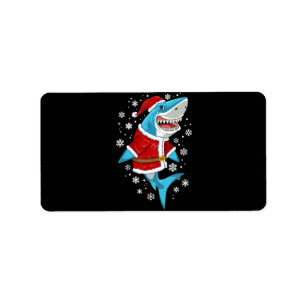Shark Christmas Gift Santa Gifts Label